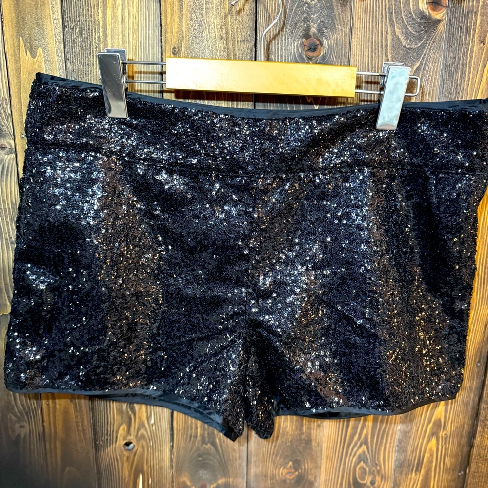 Dynamite Black Sequin Shorts EUC